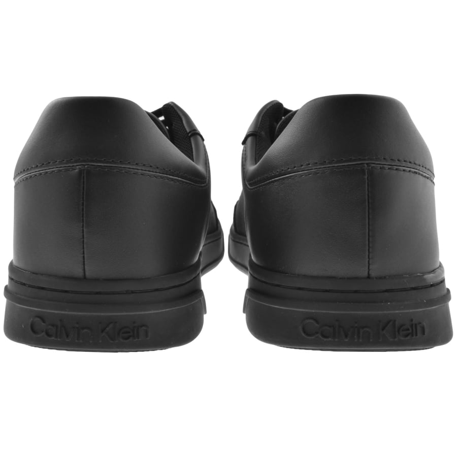 Calvin klein leather trainers shop